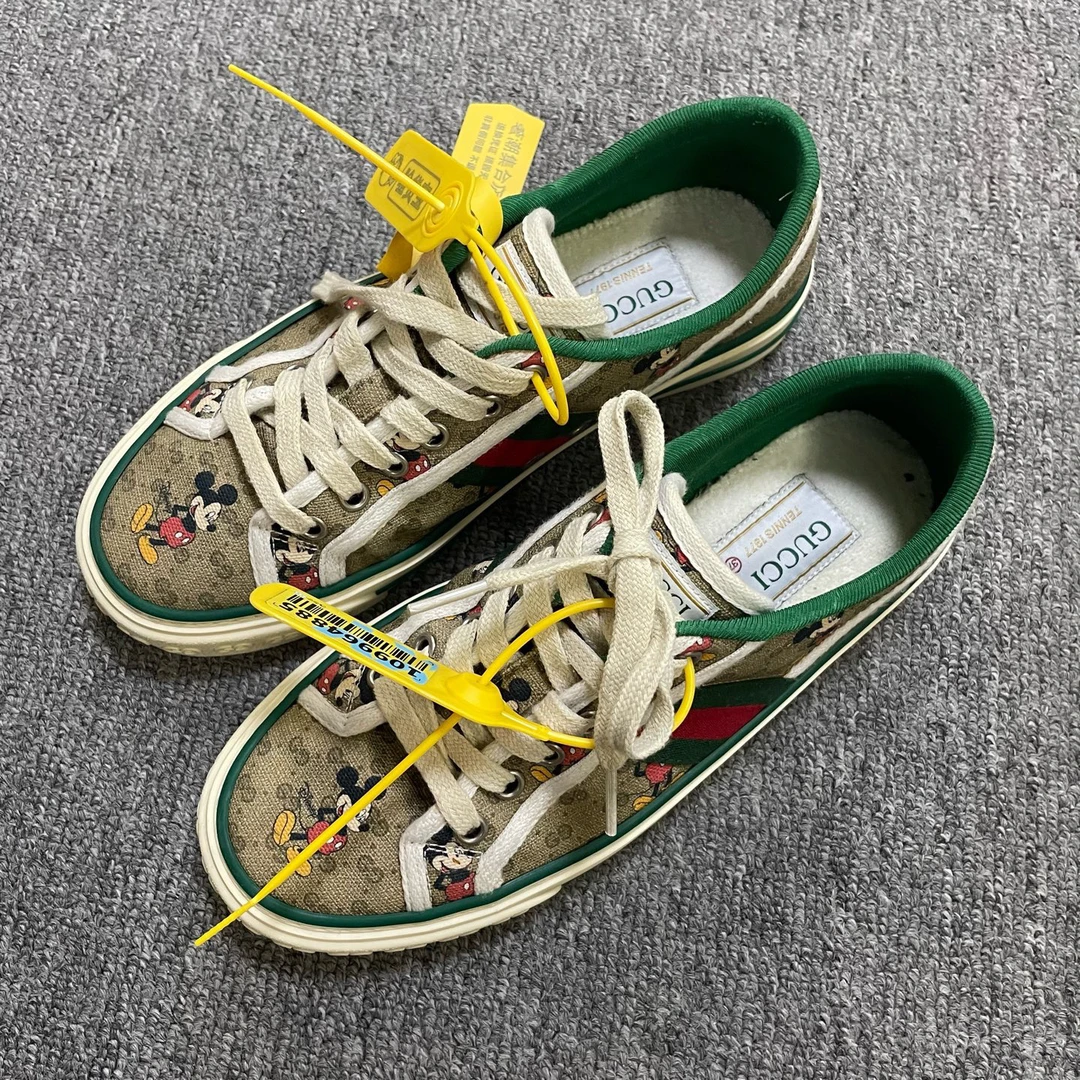 95新 GUCCI/古驰 Tennis 1977 运动低帮休闲时尚板鞋 37码/11453
