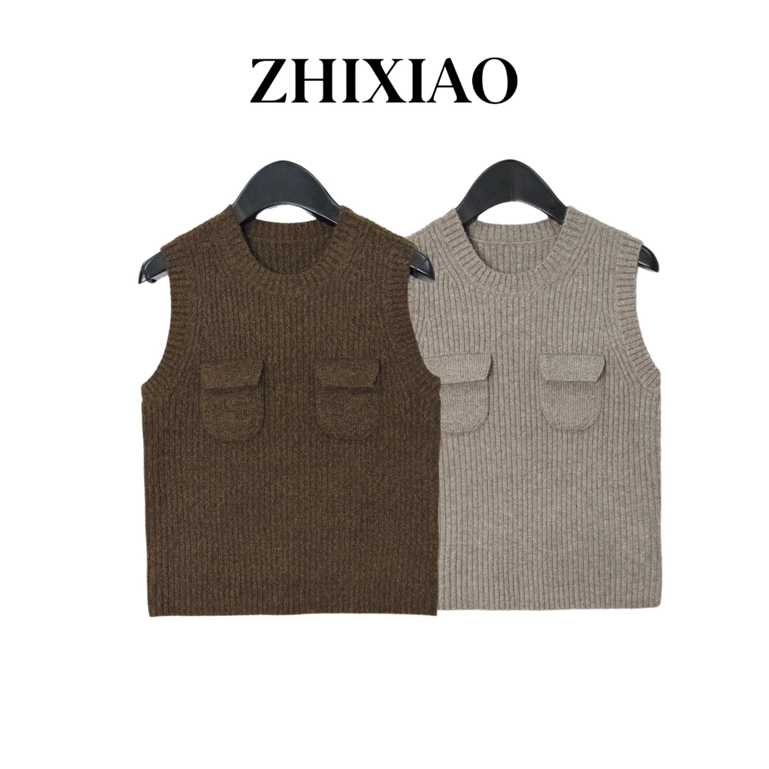 【ZHIXIAO】秋冬新款：针织毛衣马甲2774