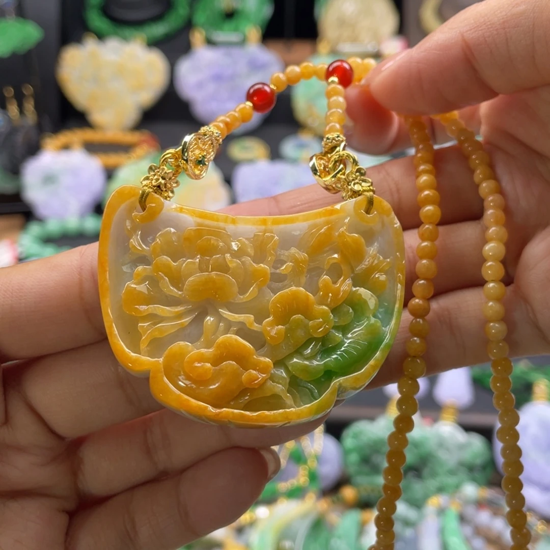 翡翠未镶嵌颈饰代编织
