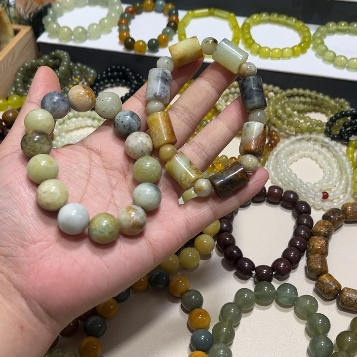 蛇纹石玉未镶嵌手链