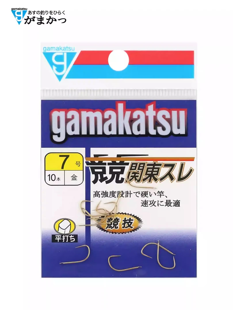Gamakatsu/伽玛卡兹新关东竞C1VK0无倒刺鱼钩进口伽马浦克袖钩