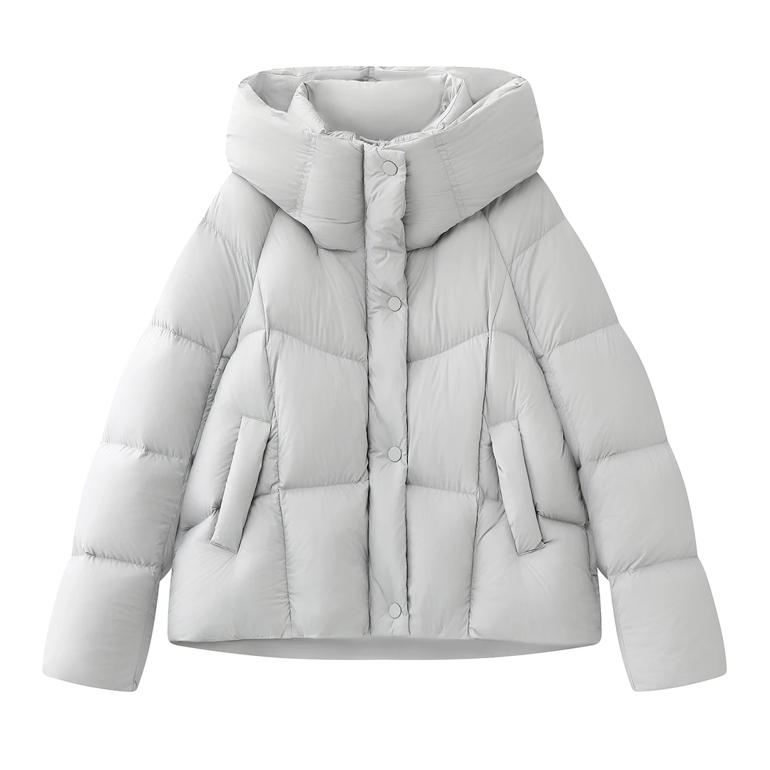 【艾家】羽绒服女2025冬季新款连帽宽松休闲加厚百搭保暖外套4148