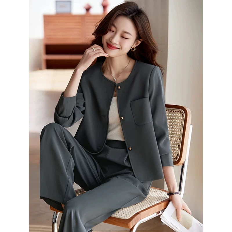 小香风西装外套女春秋2025新款高级感小个子短款气质高端西服套装
