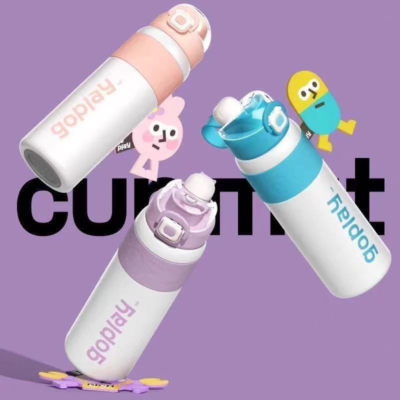 QW-保温杯女生高颜值大容量吸管水杯专用水壶900ml