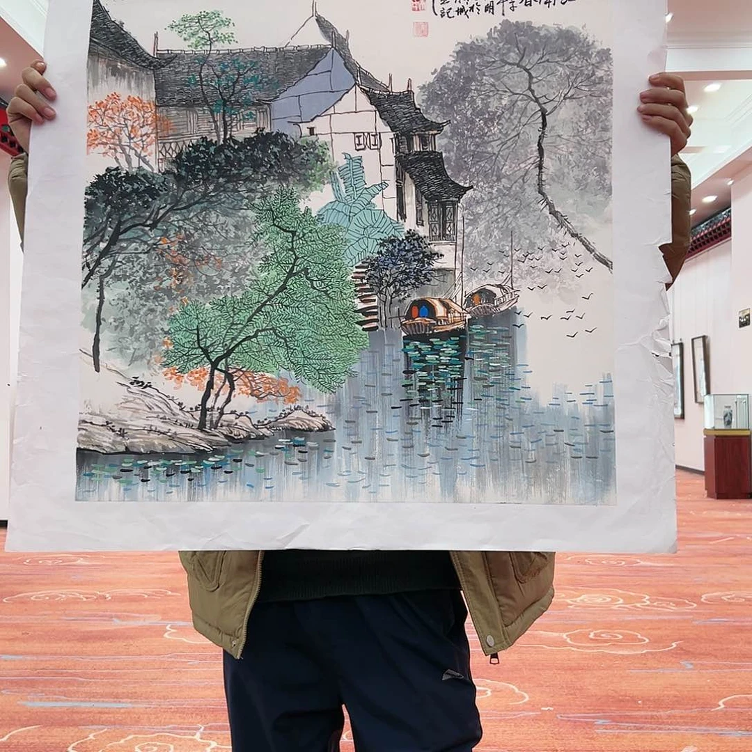 国画朱大明展览原作