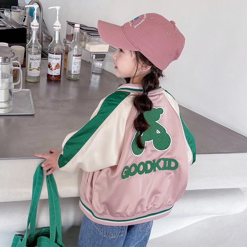 TEAEGG女童外套棒球服秋装韩版洋气女孩儿童衣春秋女童小香风外套