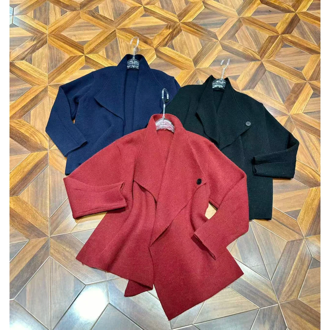 【Wan wan】一粒扣毛衣开衫