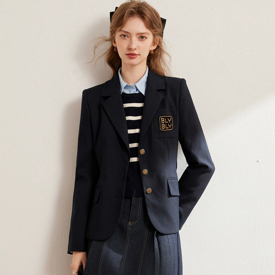 【商场同款新品】白鹿语25春款气质修身西装女装外套制服WBY20025