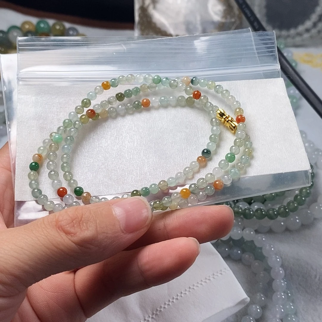 定制翡翠未镶嵌娅翡翠定制手链