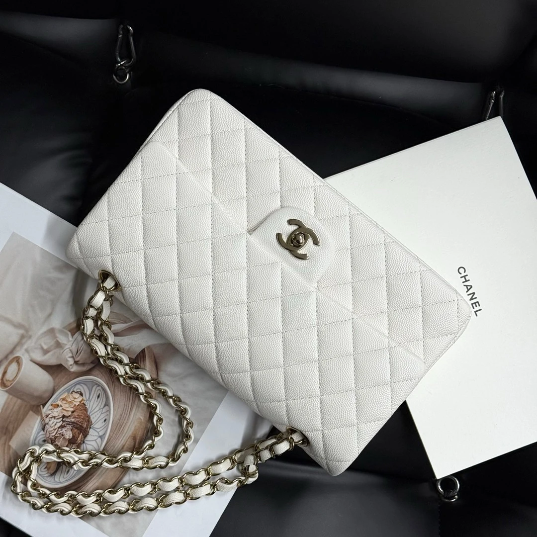 95新 Chanel/香奈儿 Chanel 白金 荔枝牛 经典cf中号/656262462