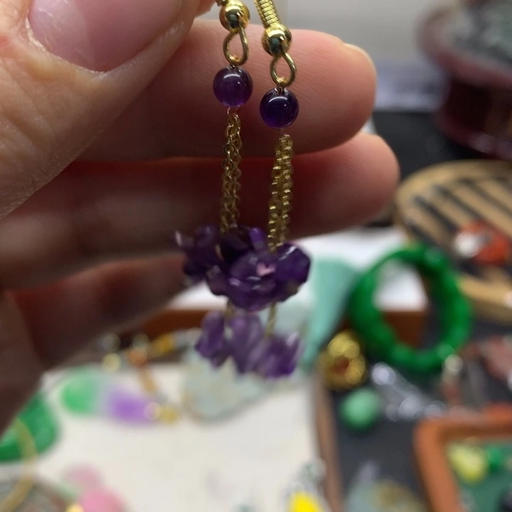 合金颈饰玛瑙/玉髓吊坠