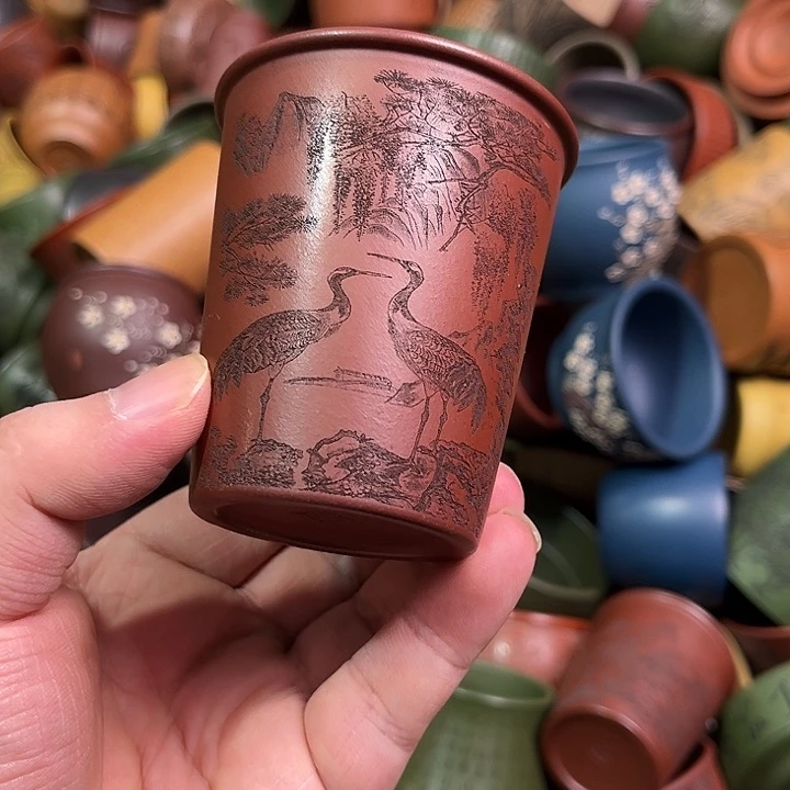 紫砂茶杯全手工紫砂主人杯