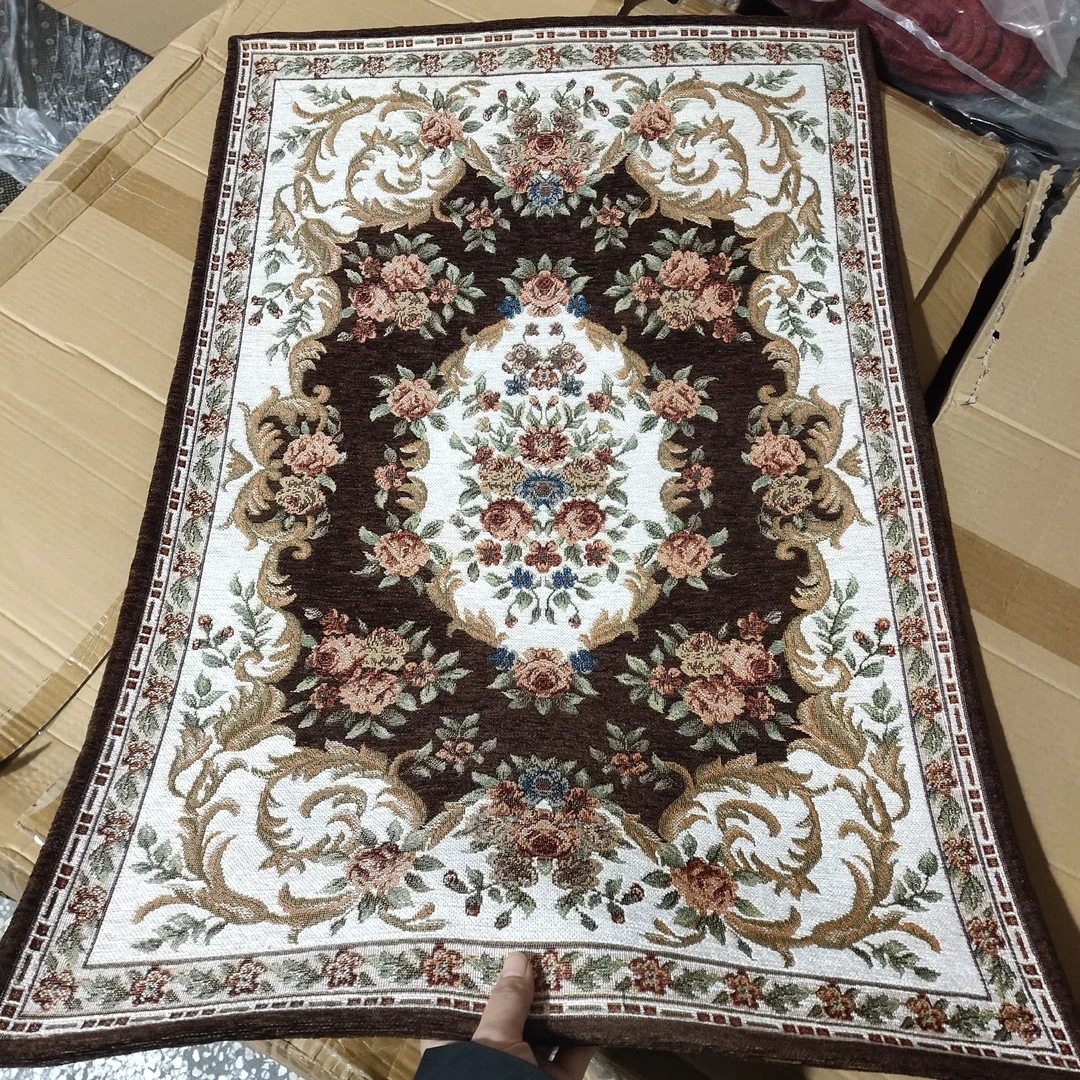 871 咖色雪尼尔地毯 尺寸50×80