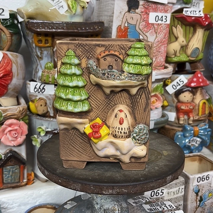 粗陶材质多肉花盆