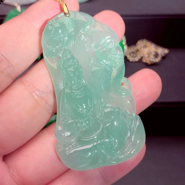 祝***）翡翠未镶嵌吊坠(不含链)