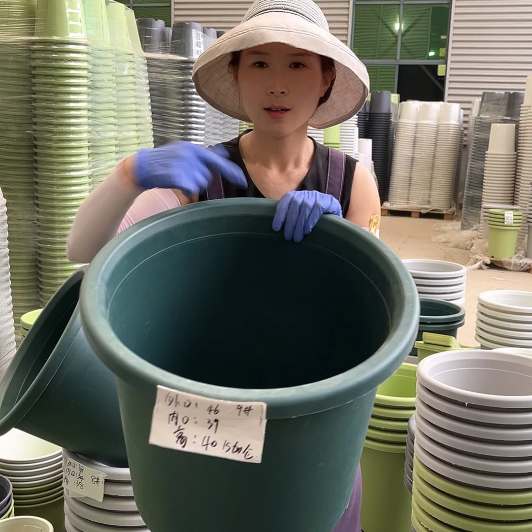 四季盆9#墨绿色4个无托