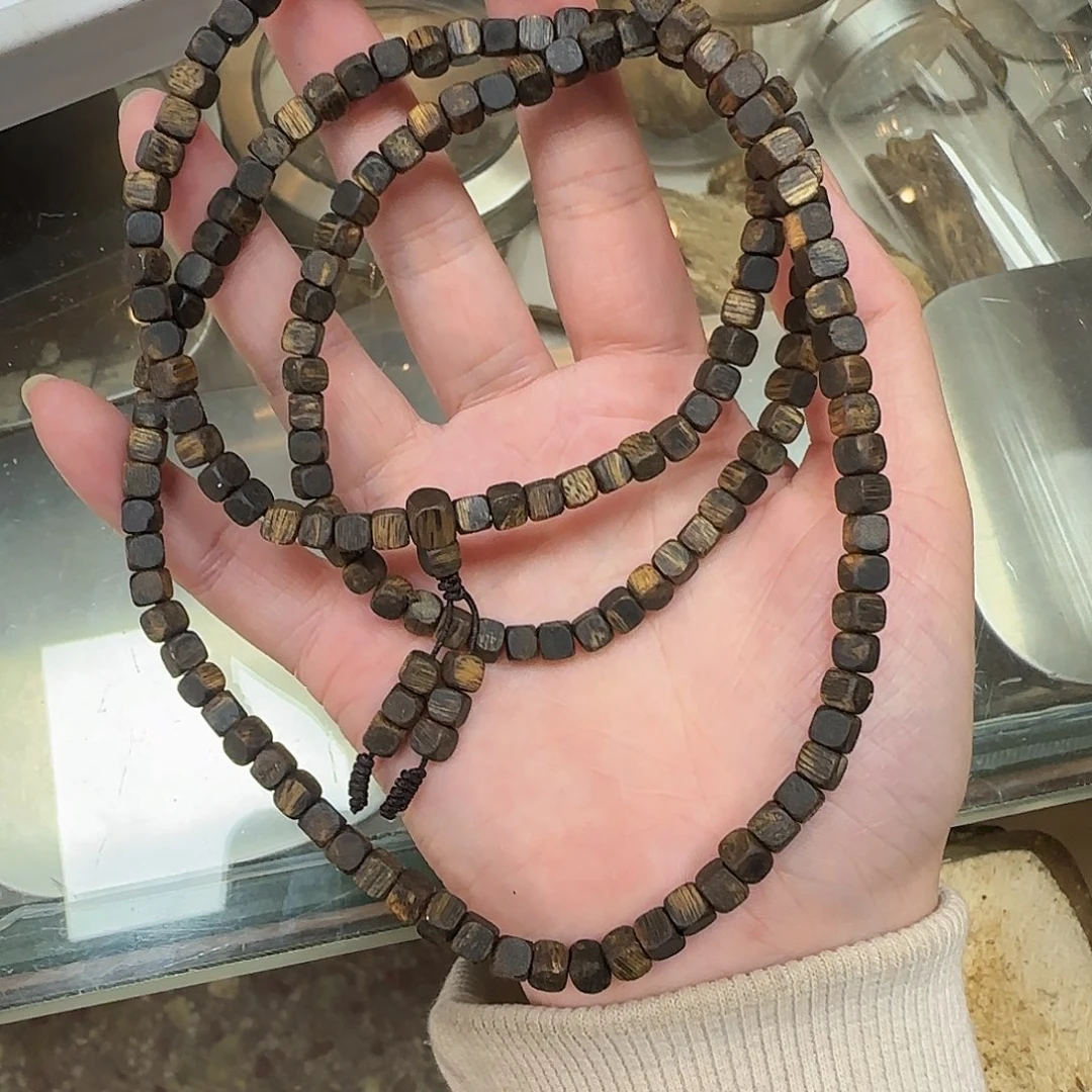 手串沉香沉水多圈方珠04 十六克多样性发货