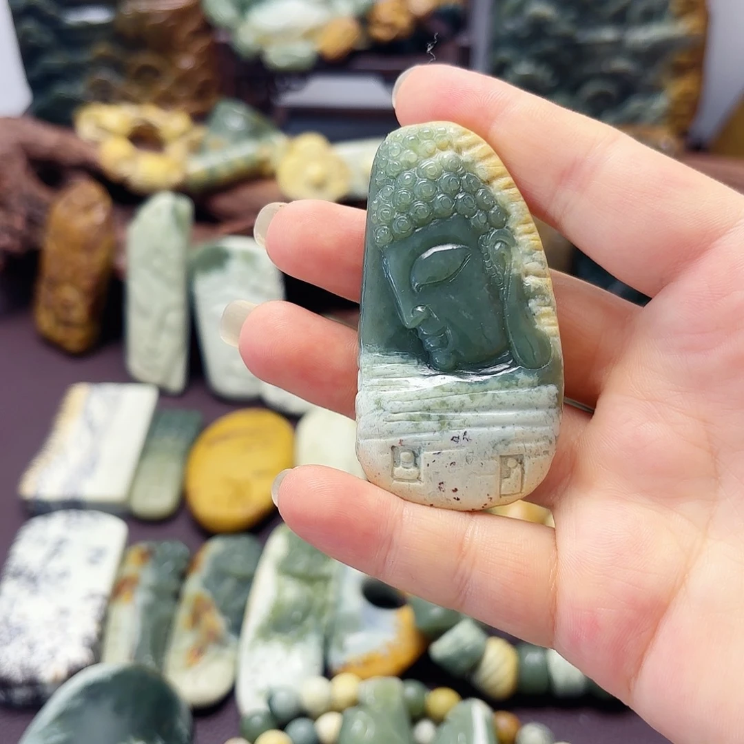 岫岩河磨玉（透闪石质玉）未镶嵌挂件