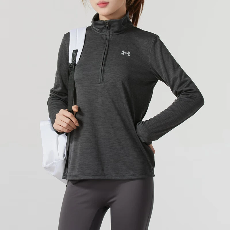 Under Armour/安德玛女装 2025夏季新款半拉链健身长袖T恤衫上衣