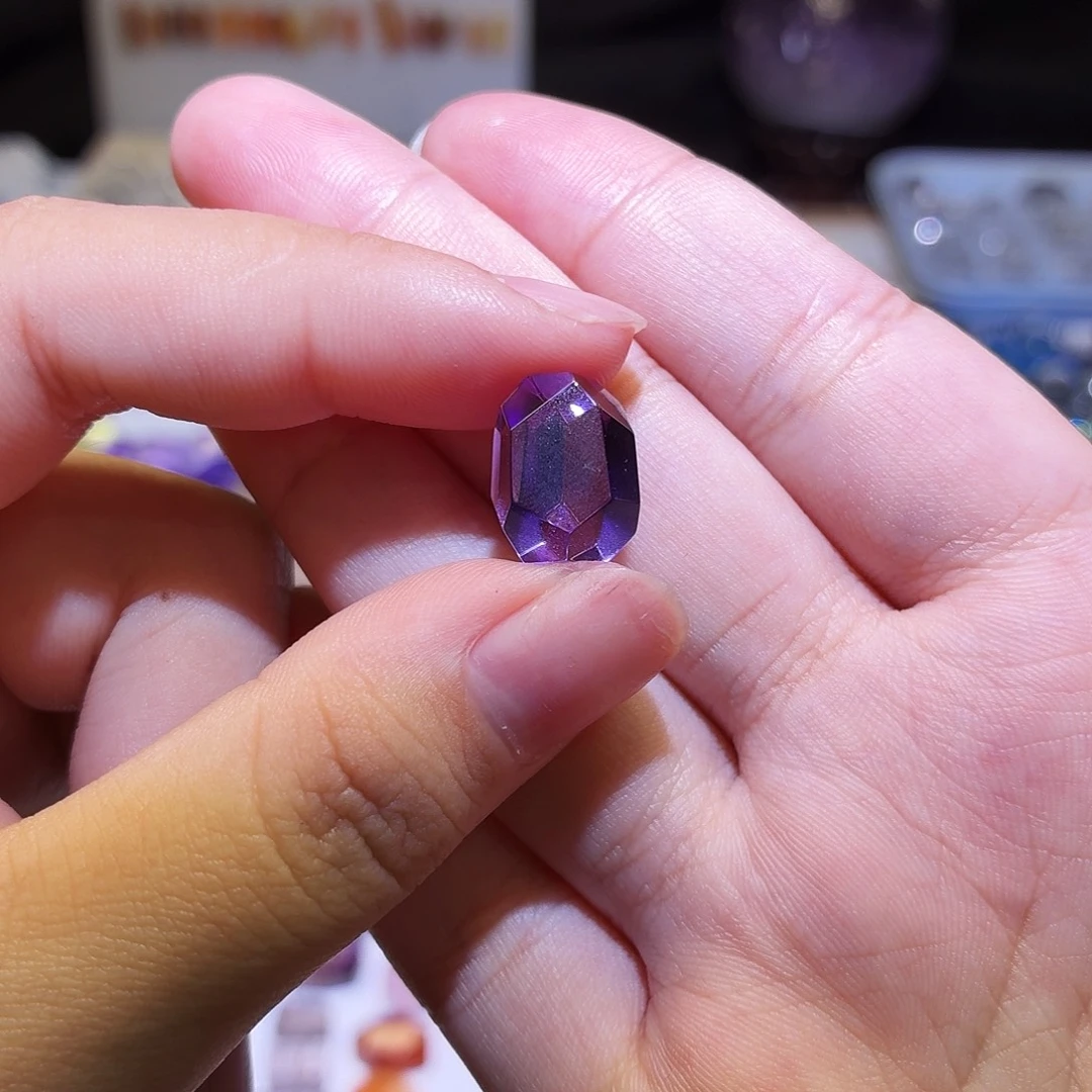 吊坠(不含链)未镶嵌水晶紫水 随形 打孔定制不退换