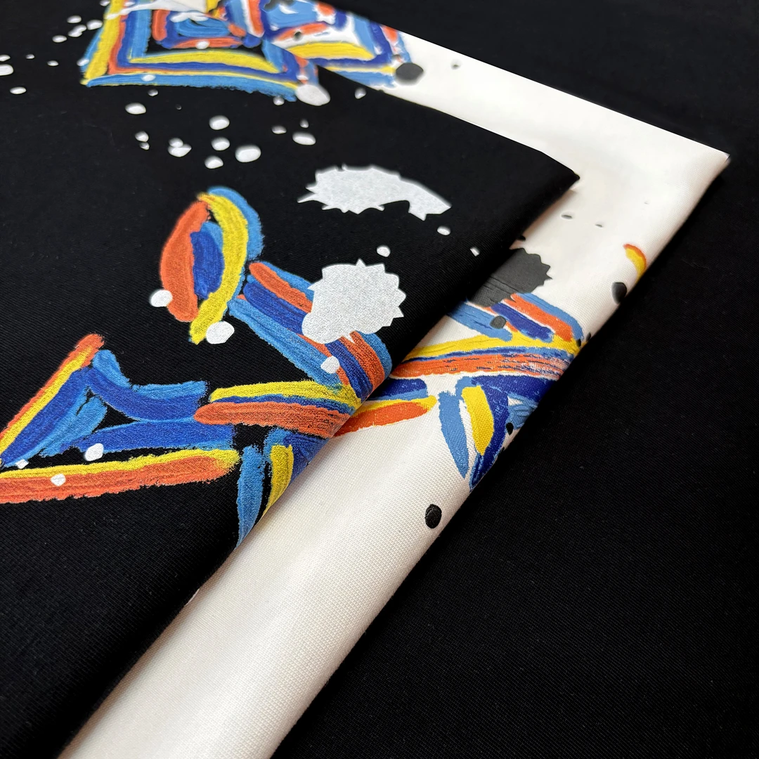 【编号34】2025男女同款重磅情侣百搭休闲宽松T恤25S029