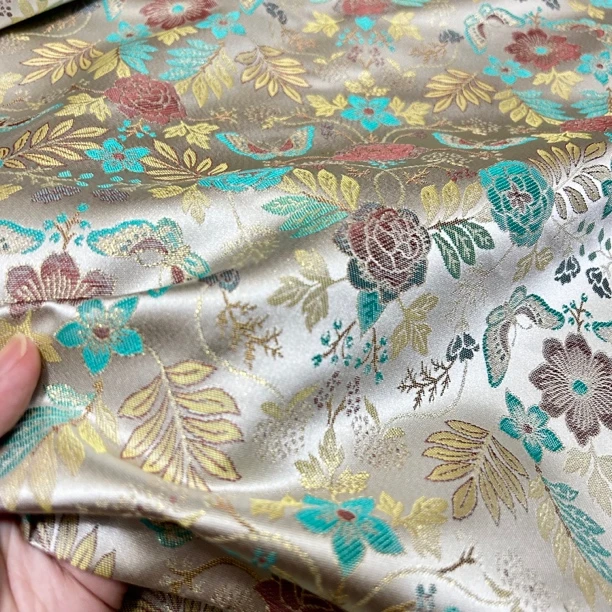 【花飞蝶舞】仿宋锦清新田园古风国风提花四季款布料做马甲裙子外套