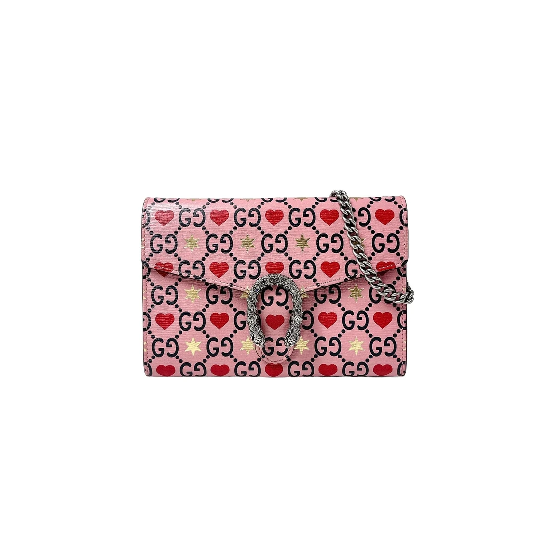 95新 GUCCI/古驰 安洁利严选链条钱包/BK0164283