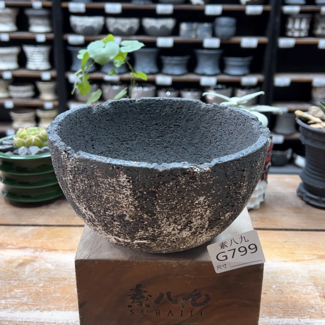 素八九陶瓷内口16高9.5粗陶