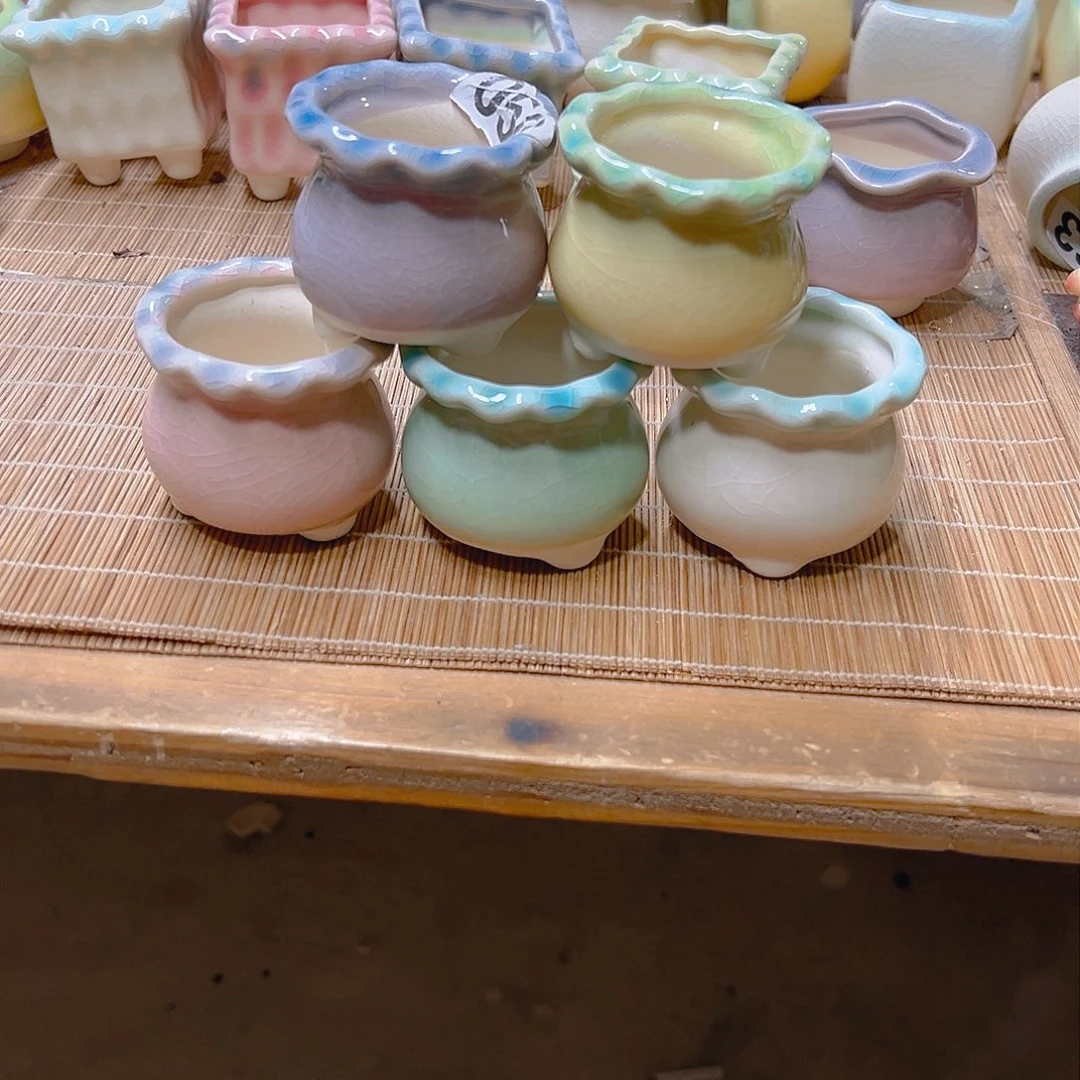 红陶陶瓷花盆当场满12包邮