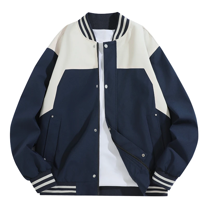 【大码棒球服】潮牌ins帅气百搭皮衣宽松上衣夹克休闲男士时尚潮流