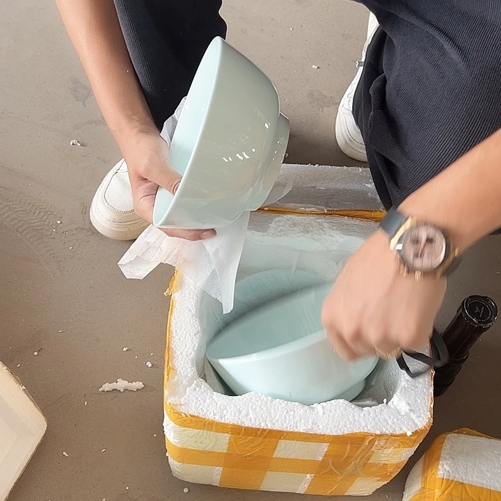 青玉7英寸面碗4只