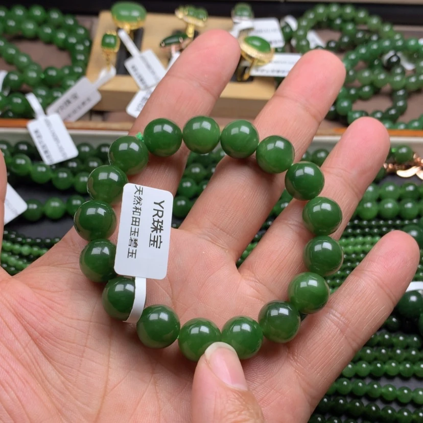 【闪购商品】未镶嵌手链和田玉（碧玉）小*枣12