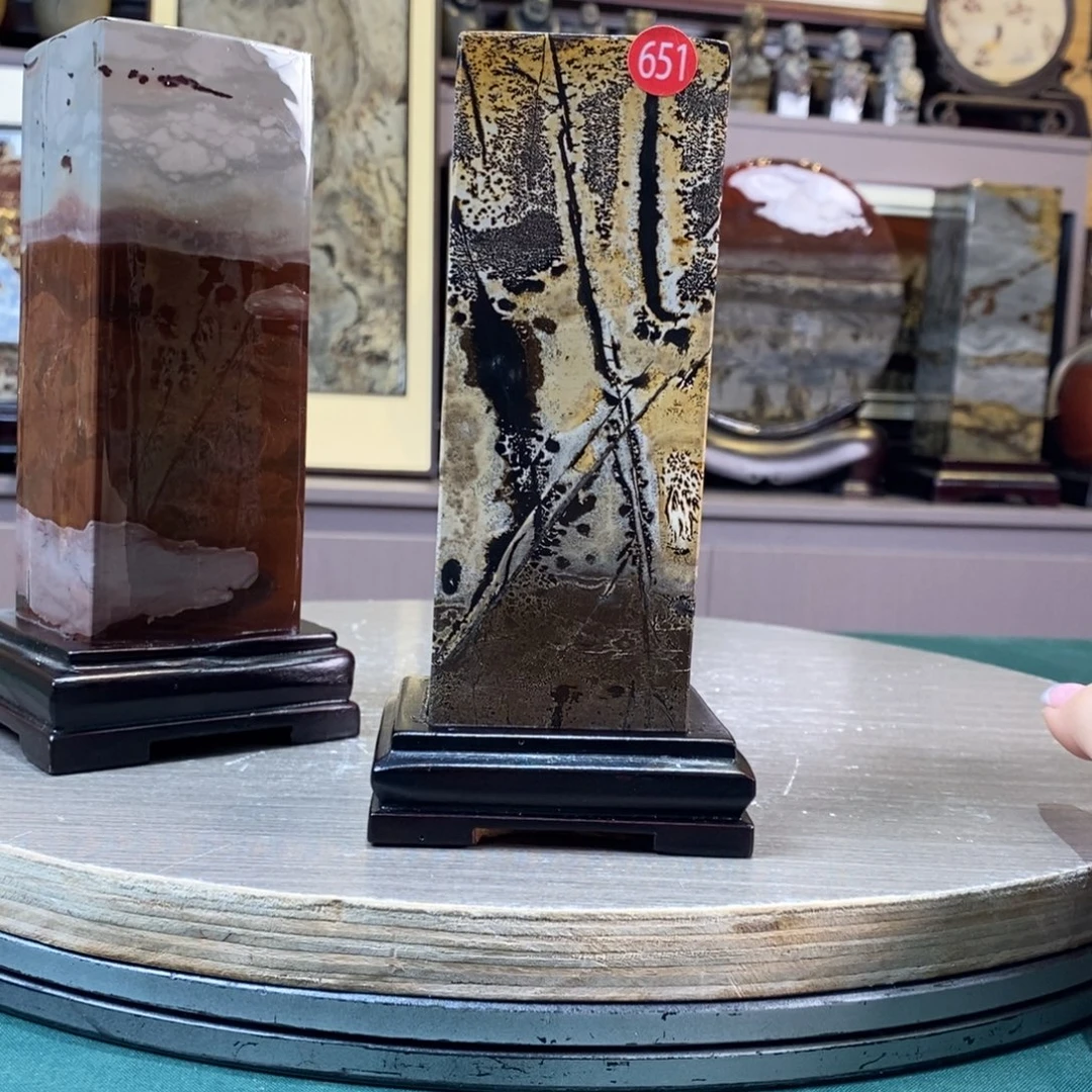 石材广西国画石草花石