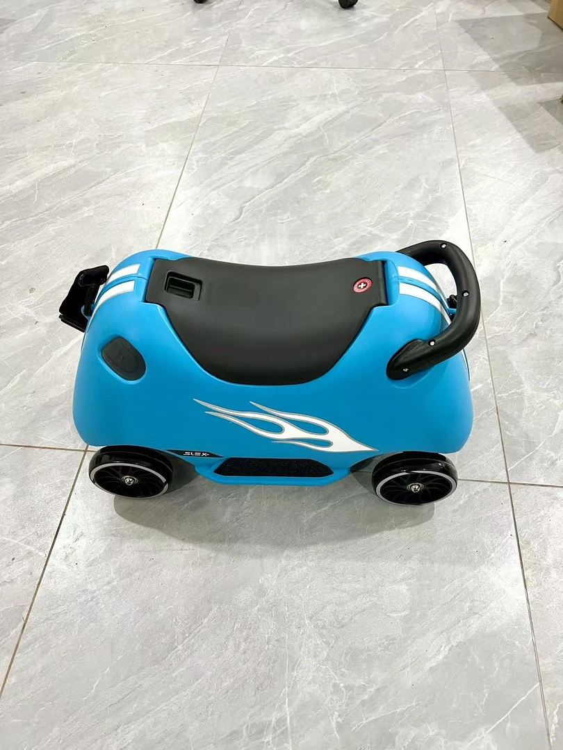 儿童花生拉车滑板车带收纳箱