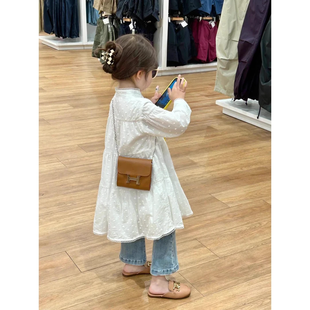 巴拉巴拉童装适用2025年春秋季女生连衣裙新款韩式西式童装短裙法