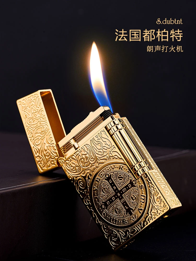康斯坦丁法国都柏特S.dubtnt全铜五面精雕朗声打火机礼物送男士
