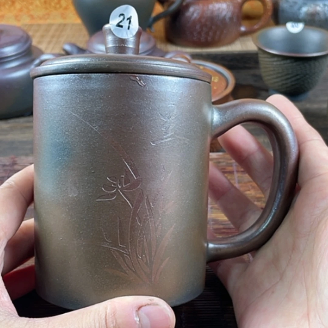 【闪购商品】柴烧盖杯400毫升左右微瑕