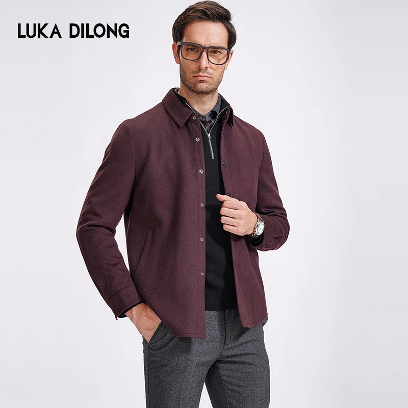 路卡迪龙【LP面料】冬季商务百搭纯羊绒挺括舒适羊绒夹克155216103