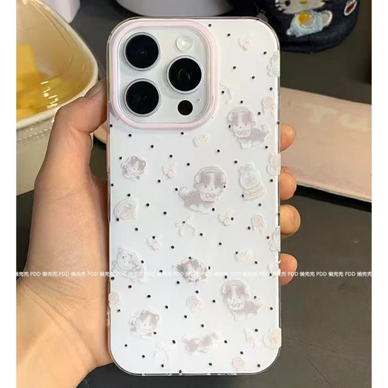 猫猫适用苹果15手机壳iPhone16promax/14/13透明12/11卡通XS/X/8P