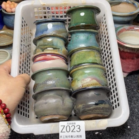 紫砂花盆瑕疵023口径5厘米左右