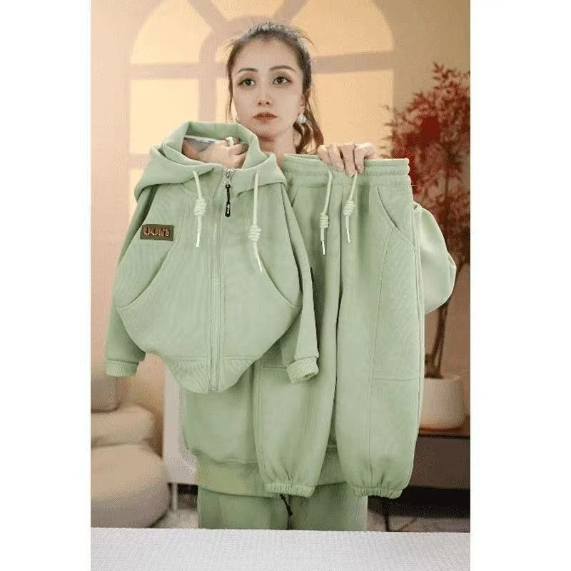 【品质新款】儿童春秋季开衫拉链外套男女童洋气运动两件套A1960