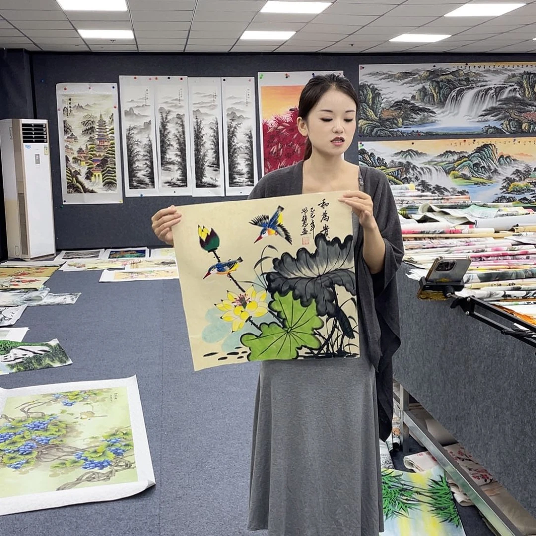 国画作品小姐姐放漏…