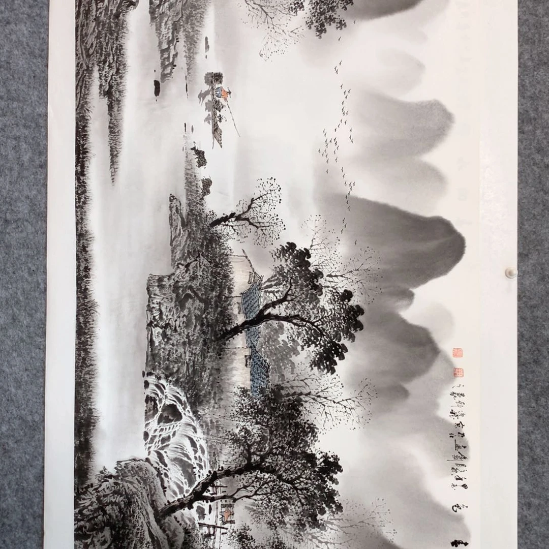 用***2国画山水作品写意