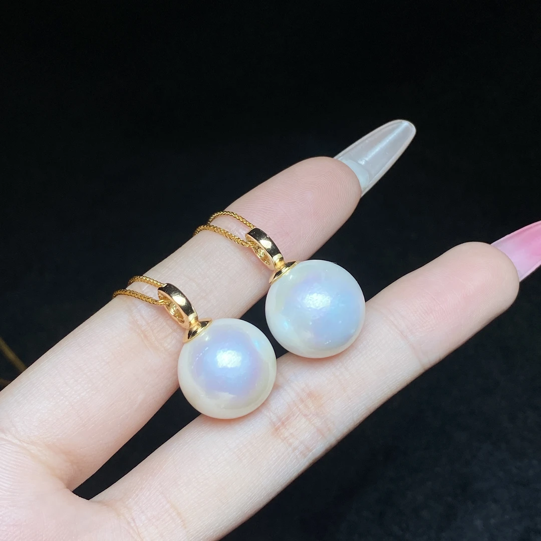 【小北好物】s925银镶嵌淡水珍珠吊坠带链【多样性发一件】QJ18X27