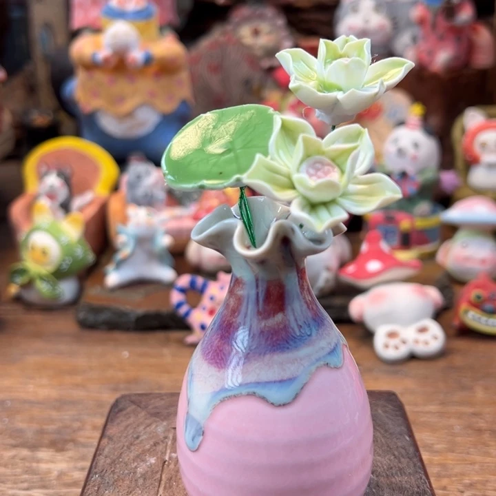 陶摆件小镇青花每日有新品