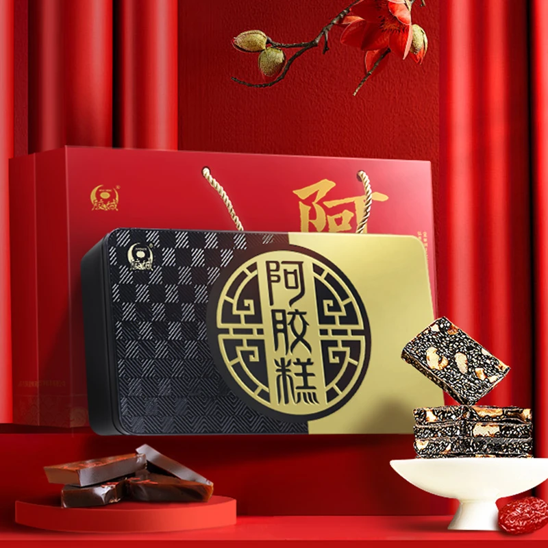 胶城东阿正宗阿胶糕 工厂直发驴皮现熬500g女性滋补拍一发三盒