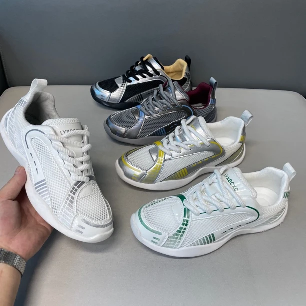 民族风拼色时尚潮流青年百搭透气夏季透气网面男鞋标准码