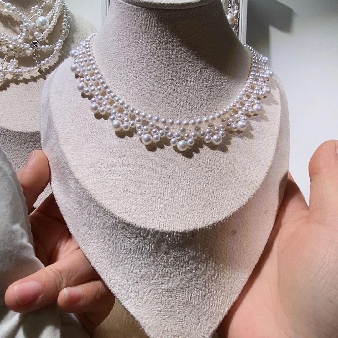 非金属非金属编织设计项链无暇