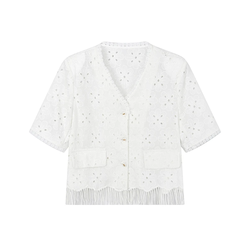 【九月专属】浪漫流苏小衫W6831