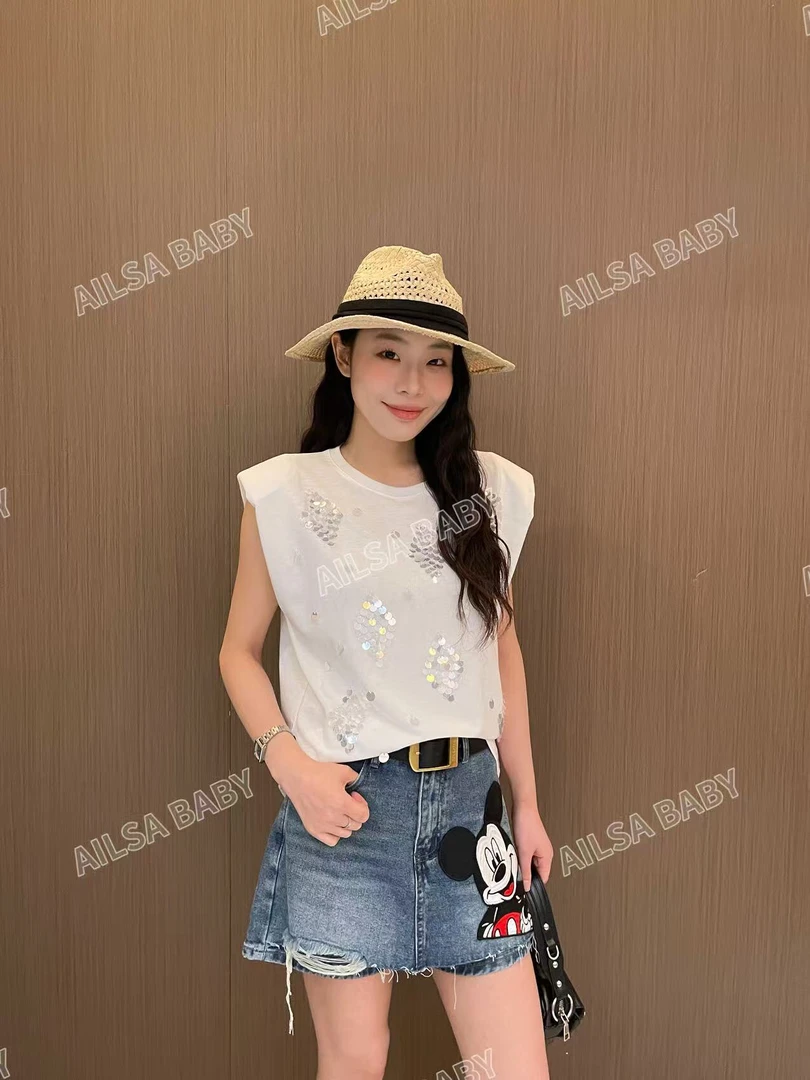 【AILSA BABY】欧货显瘦亮片背心/52901A
